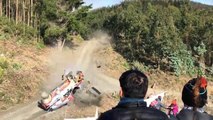 WRC Chili 2019 SS08 Neuville Huge Crash Rolls