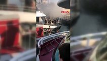 Üsküdar'da yolcu teknesinde korkutan yangın