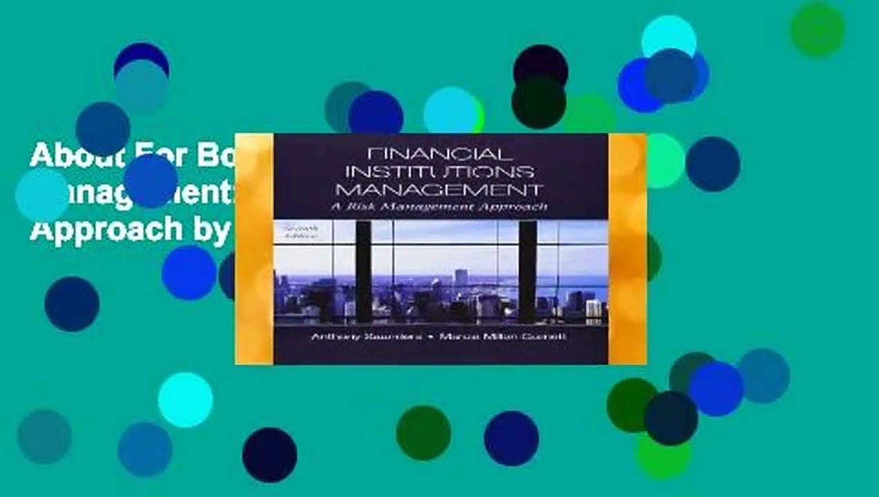 About For Books  Financial Institutions Management: A Risk Management Approach by Anthony Saunders