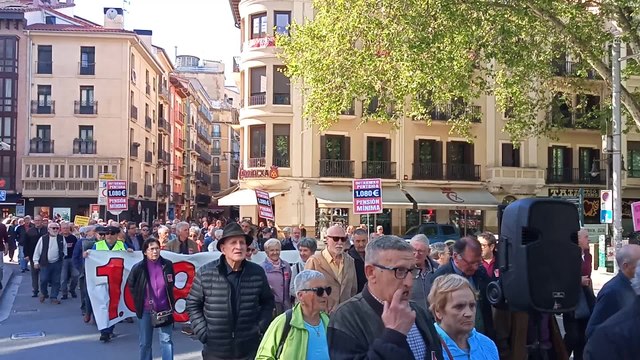 Manifestación en Pamplona por unas pensiones dignas