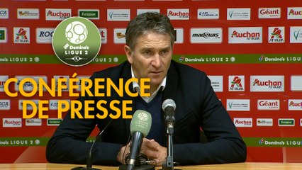Conférence de presse AC Ajaccio - RC Lens (0-2) : Olivier PANTALONI (ACA) - Philippe  MONTANIER (RCL) - 2018/2019