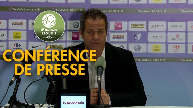 Conférence de presse Grenoble Foot 38 - AJ Auxerre (0-0) : Philippe HINSCHBERGER (GF38) - Cédric DAURY (AJA) - 2018/2019