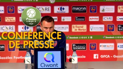 Conférence de presse Gazélec FC Ajaccio - Châteauroux (1-2) : Hervé DELLA MAGGIORE (GFCA) - Nicolas USAI (LBC) - 2018/2019