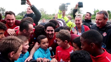 La joie des footballeurs valentinois, qui joueront la saison prochaine en Régional 1