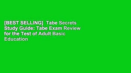 [BEST SELLING]  Tabe Secrets Study Guide: Tabe Exam Review for the Test of Adult Basic Education