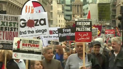 مظاهرات بلندن تضامنا مع الفلسطينيين بالذكرى الـ71 للنكبة