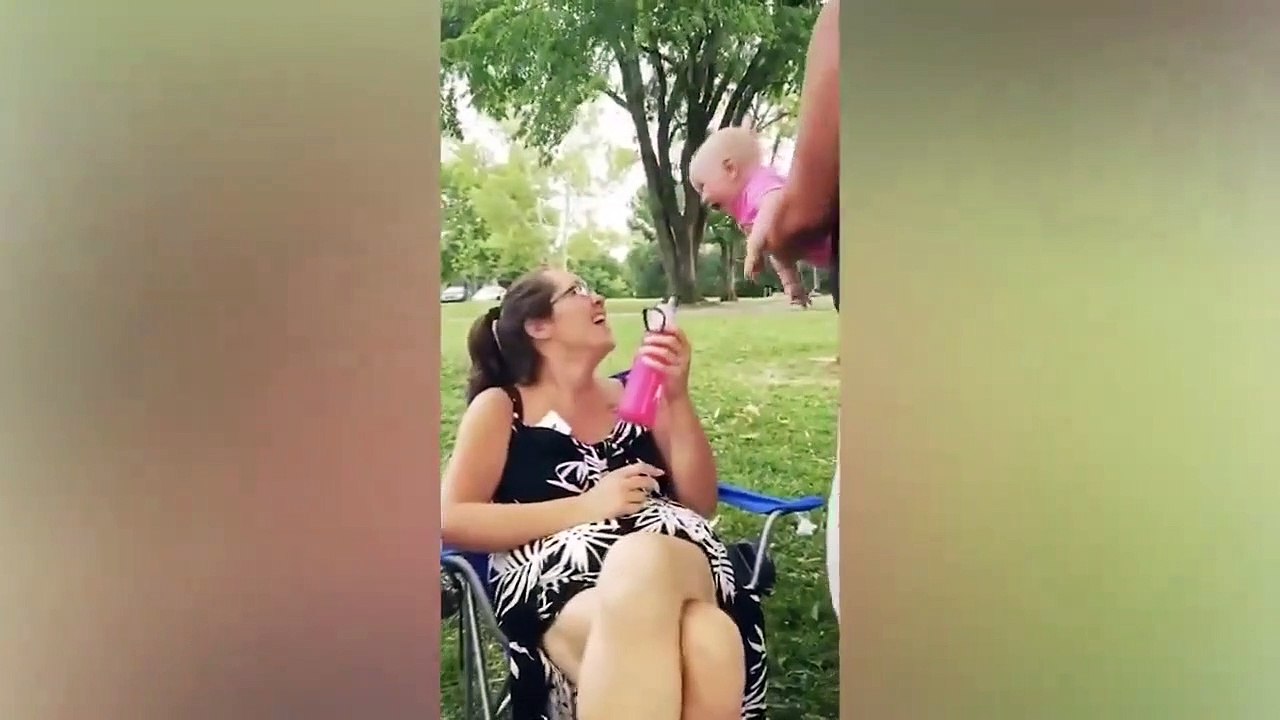 Father take care his baby