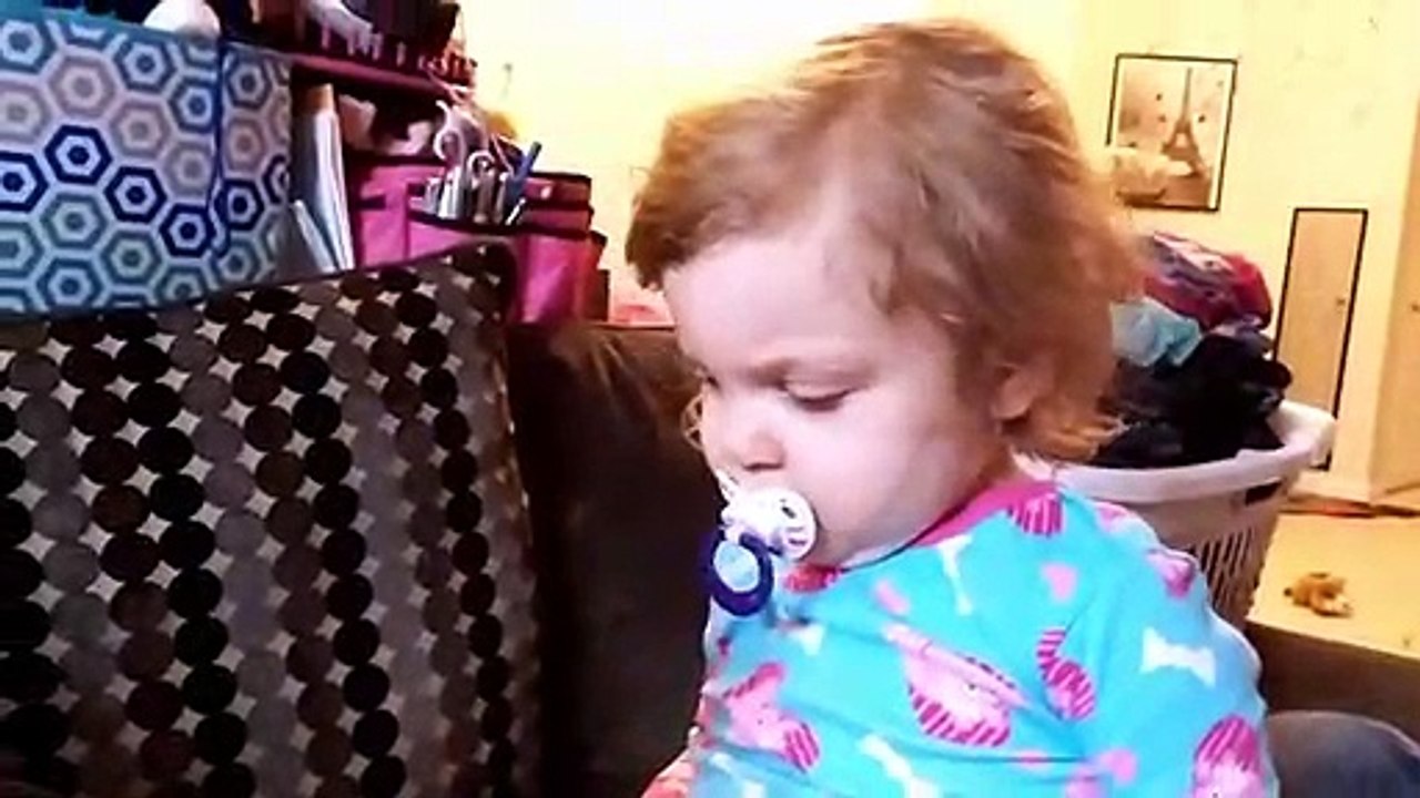 Genevieve falling asleep while watching her movies