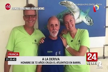 Francia: hombre de 72 años cruzó el Atlántico a bordo de un barril a la deriva