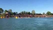 Ironman 70.3 du pays d'Aix : les athlètes s'élancent dans le lac de Peyrolles