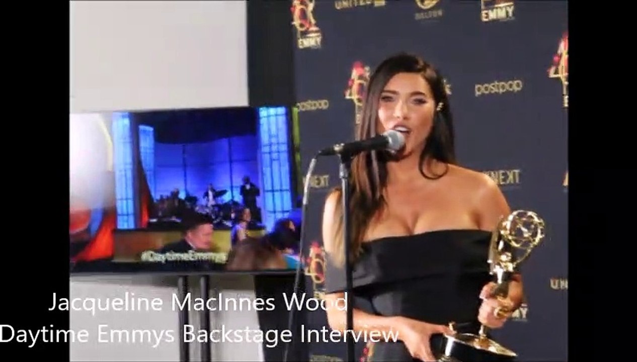 Jacqueline MacInnes Wood of The Bold and the Beautiful Backstage Interview at the 2019 Daytime Emmy Awards