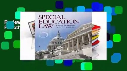 Review  Special Education Law - Laura F. Rothstein