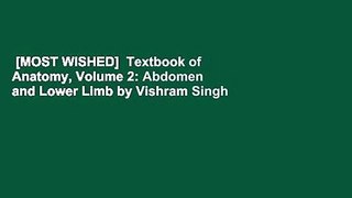 [MOST WISHED]  Textbook of Anatomy, Volume 2: Abdomen and Lower Limb by Vishram Singh