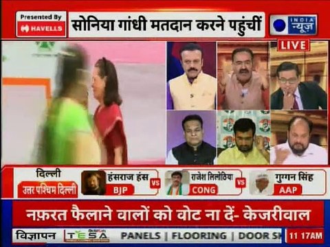 Lok Sabha Elections 2019, Phase 6: Congress Leader Sonia Gandhi Casts vote in Delhi