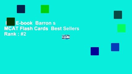 Full E-book  Barron s MCAT Flash Cards  Best Sellers Rank : #2