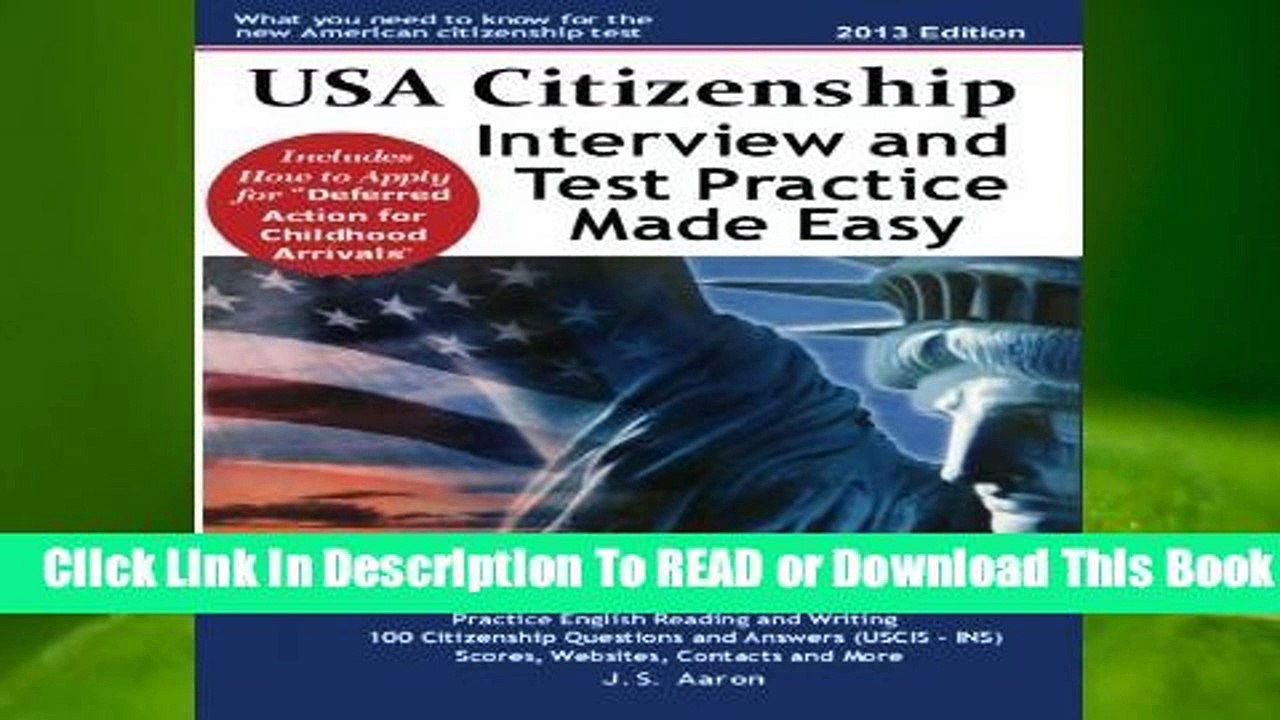 Full E-book USA Citizenship Interview and Test Practice Made Easy  For Trial