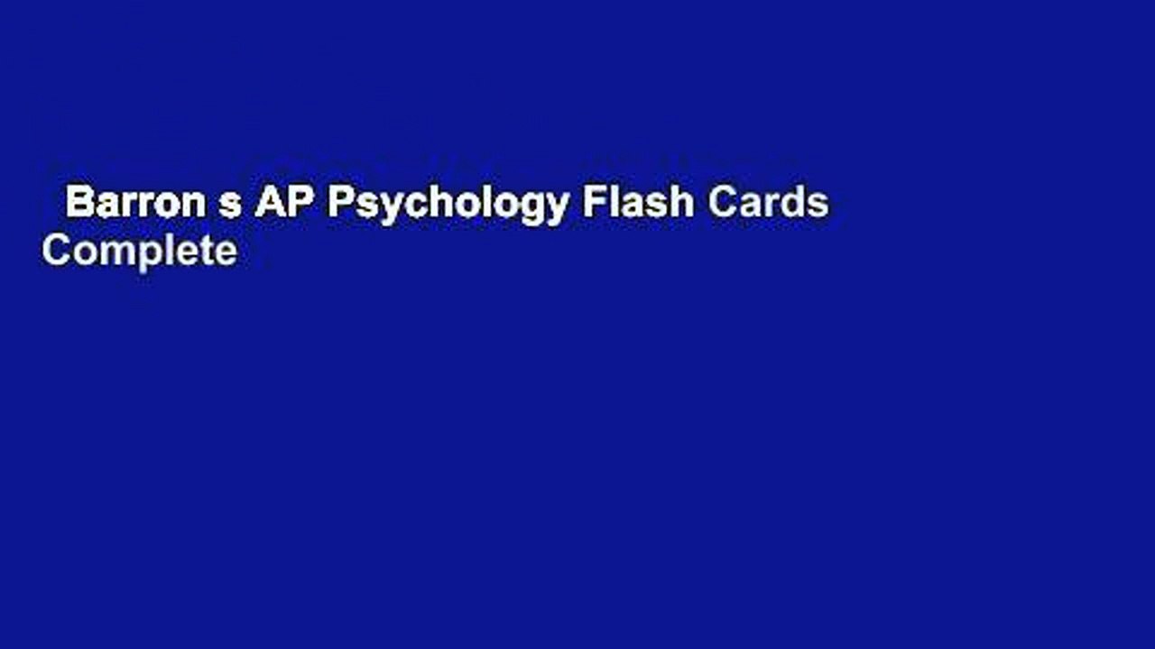 Barron s AP Psychology Flash Cards Complete