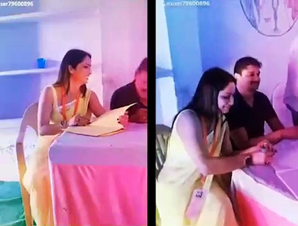 Polling Officer In Yellow Saree