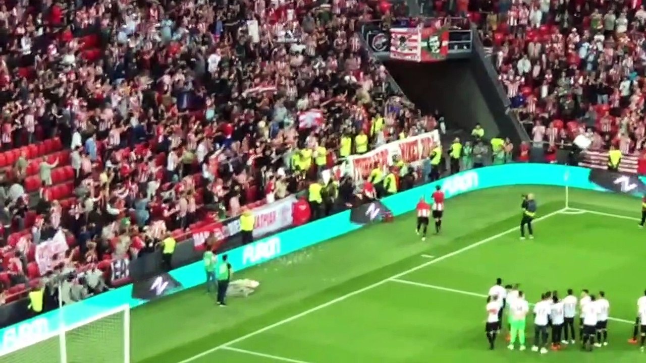 El homenaje de San Mamés a Susaeta, Iturraspe y Mikel Rico