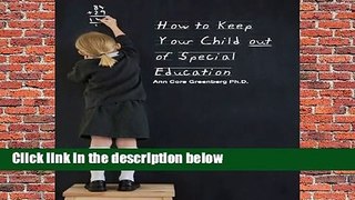 How to Keep Your Child out of Special Education