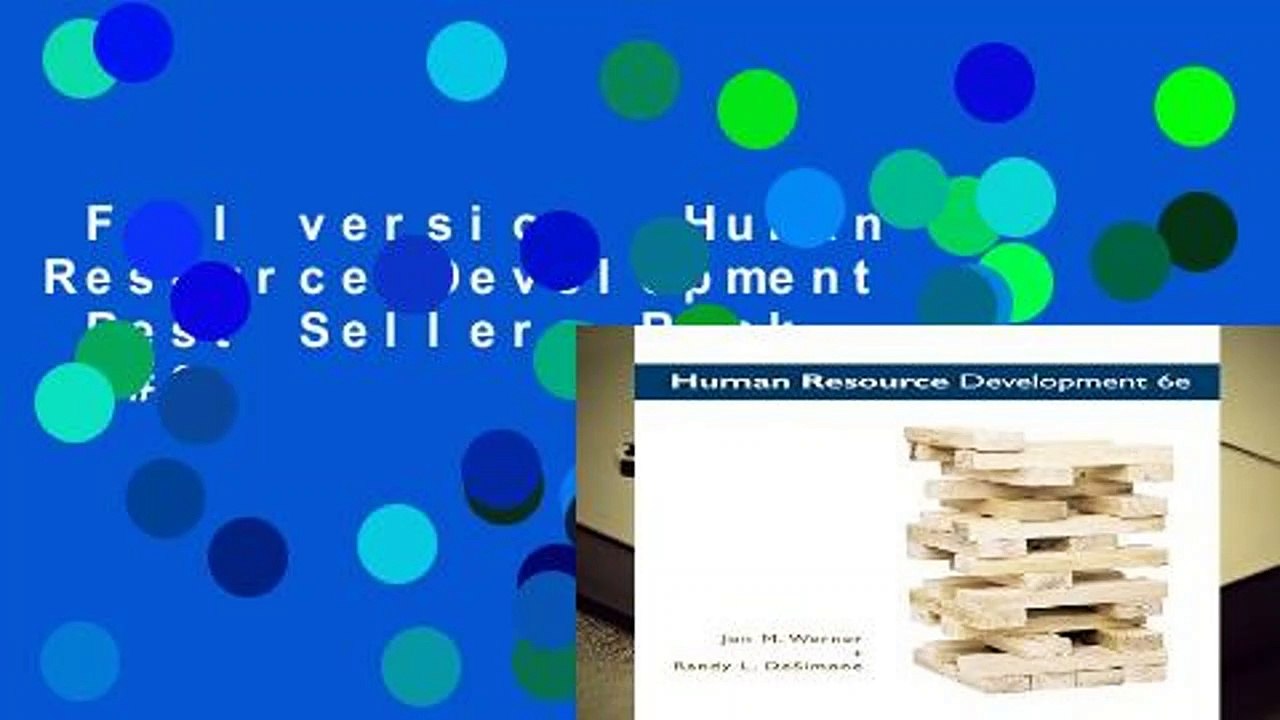 Full version  Human Resource Development  Best Sellers Rank : #3