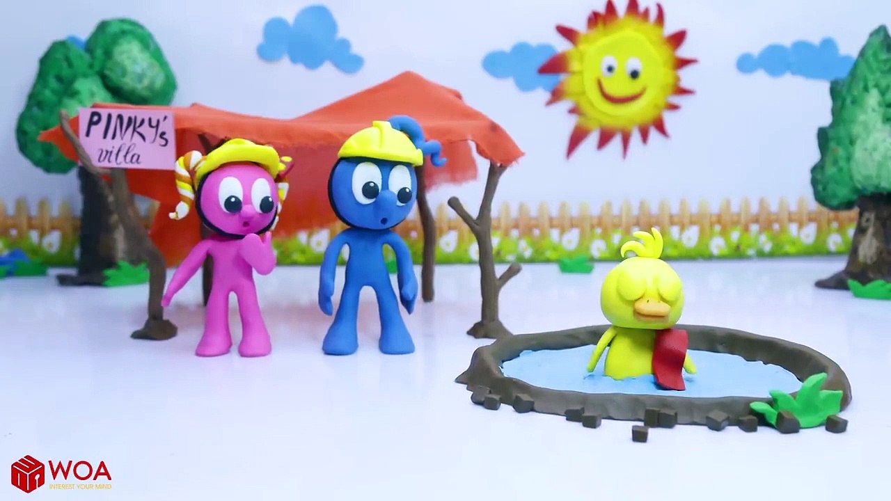 CLAY MIXER: HOUSE CONSTRUCTION BUILD  Play Doh Cartoons Animation