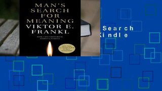 Full E-book Man's Search for Meaning  For Kindle