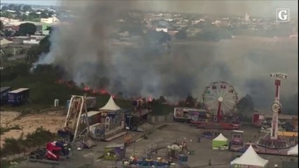 下载视频: Incêndio próximo a shopping em Linhares assusta moradores