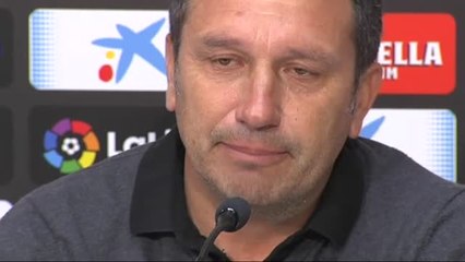 Eusebio, entre lágrimas: "He fallado al club, pido perdón a la afición"