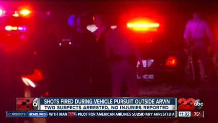 Download Video: Shots fired during vehicle pursuit outside Arvin