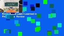 [Read] Everything I Know About Lean I Learned in First Grade  Review