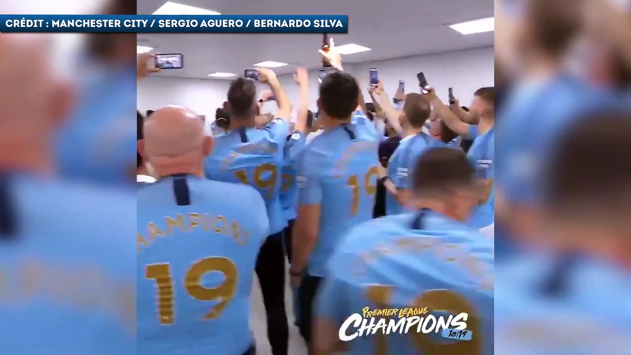 La folie dans le vestiaire de Manchester City après le titre