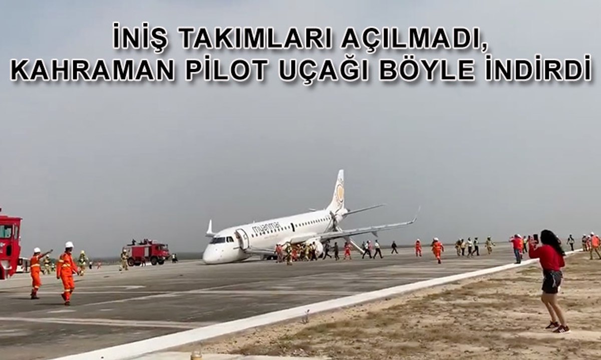 İniş takımları açılmadı, kahraman pilot uçağı böyle indirdi