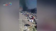 مواطن يشتكي تراكم القمامة أمام مدرسة بمدينة نصر