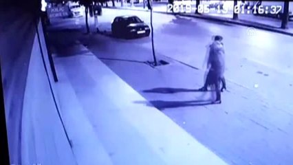 İşyerinin Darabasına Yazı Yazan Şahıslar Güvenlik Kameralarına Yansıdı