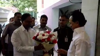 ஸ்டாலினுடன் தெலுங்கானா முதல்வர் சந்திரசேகர ராவ் சந்திப்பு-வீடியோ