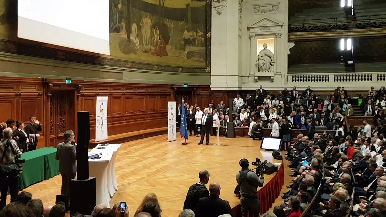 La remise des médailles des Meilleurs ouvriers de France à la Sorbonne