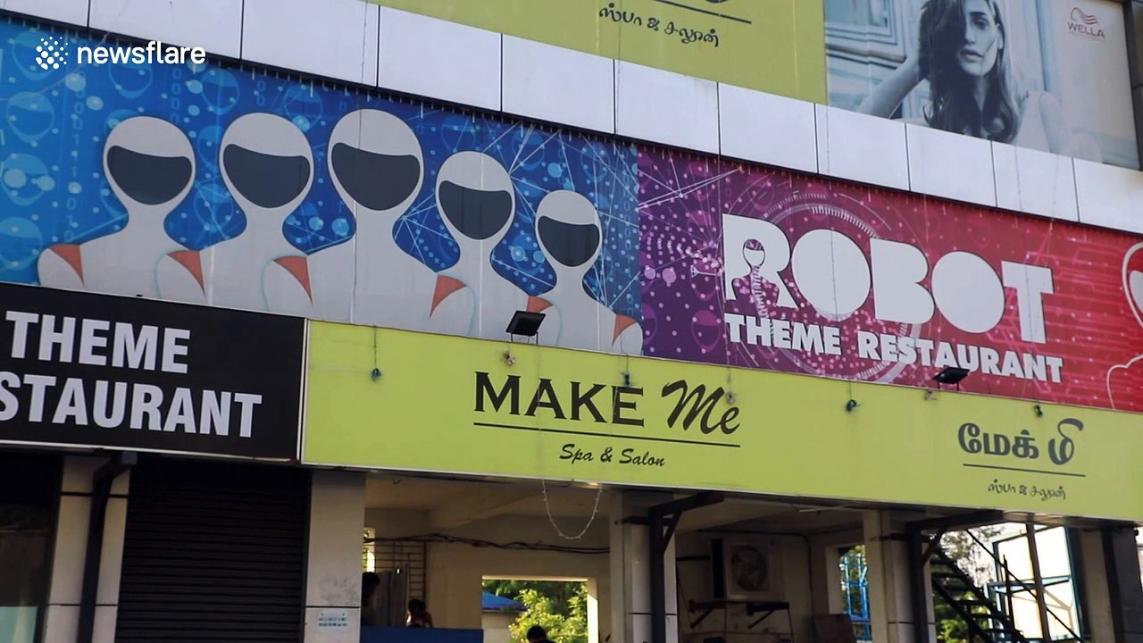 High-tech restaurant in south India uses robots instead of waiters