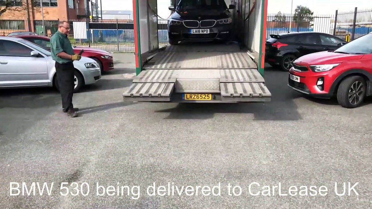 New BMW 530d M Sport Delivery @CarLease UK - Curtain Side Transport 2019 BMW 5 Series Saloon Lease