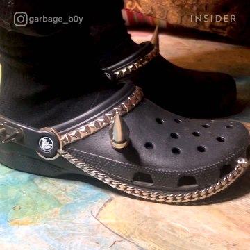 Goth Crocs combine punk and comfort