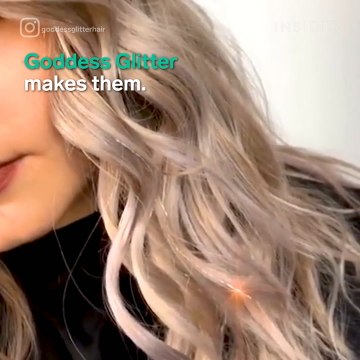 Glitter hair extensions add sparkle without the mess