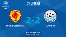J33 : Lyon Duchere AS - Tours FC (2-2), le résumé I National FFF 2018-2019