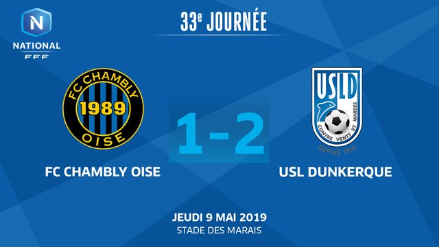 J33 : FC Chambly Oise - USL Dunkerque (1-2), le résumé I National FFF 2018-2019