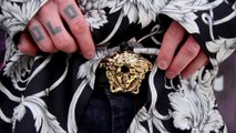 Franky Styles' Versace Palazzo Belt With Medusa Buckle