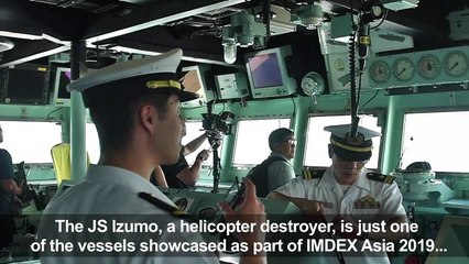 Japanese warship docks in Singapore fo IMDEX 2019