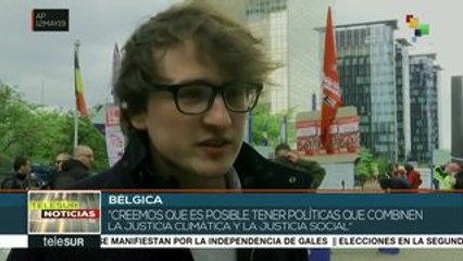 Miles de belgas y franceses rechazan la pobreza y el cambio climático