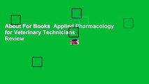 About For Books  Applied Pharmacology for Veterinary Technicians  Review