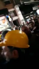 Soma eylemine 'Her şey çok güzel olacak' pankartı engeli