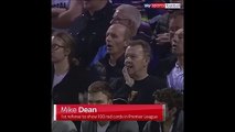 Mike Dean is a fan during Forest Green and Tranmere match!