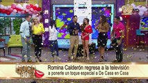 Romina Calderón regresa a la televisión en el programa De Casa en Casa